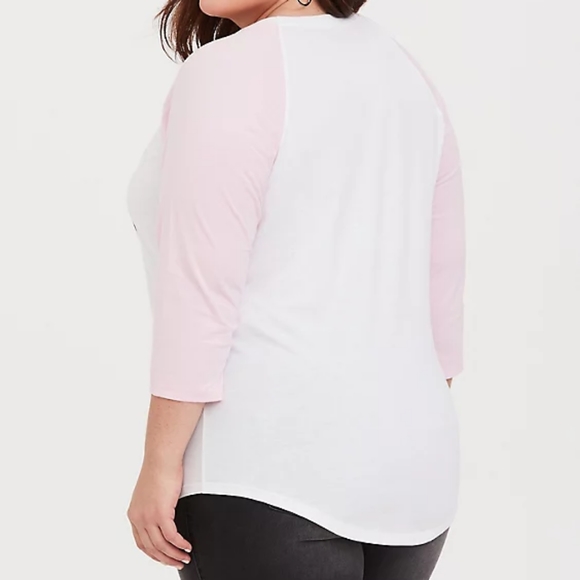 Breast Cancer Awareness Pink & White Raglan Tee - Picture 2 of 4